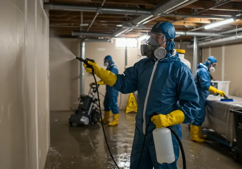 Basement Sanitization and Antimicrobial Treatment process in Colonial Beach, VA